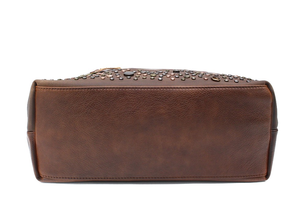 Hnědá luxusní dámská kabelka Calantha