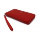 Červená zipová dlouhá dámská peněženka Madalyn