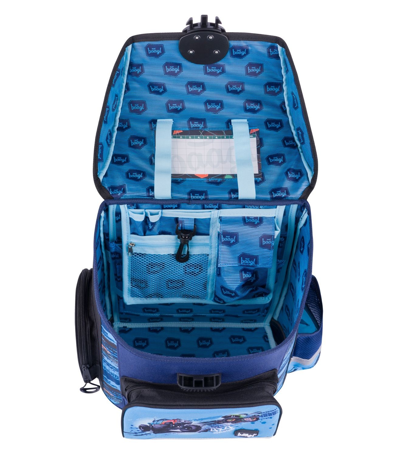 Klopnová voděodolná školní aktovka pro kluky s motivem auta Dante