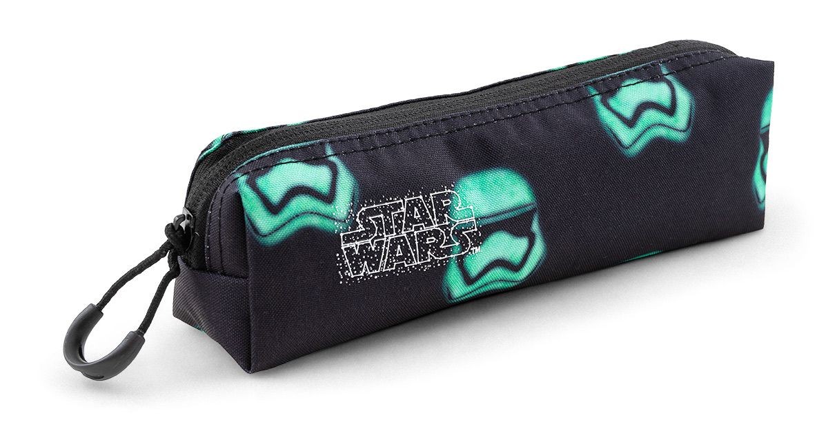 Černozelená školní etue/penál pro kluky s motivem Star wars