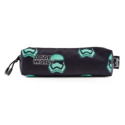 Černozelený školní penál pro kluky s motivem Star wars