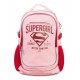 Růžový zipový školní batoh pro holky s výrazným logem Cyrilla