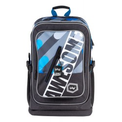 Černomodrý voděodolný zipový školní batoh pro kluky Awesome