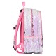 Růžový flitrový zipový školní batoh pro holky s motivem plameňáka Nydia