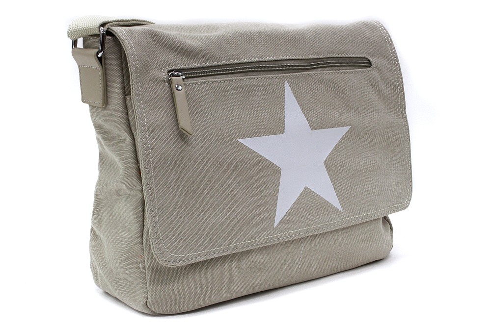 Béžová látková crossbody taška s hvězdou Jeremiah