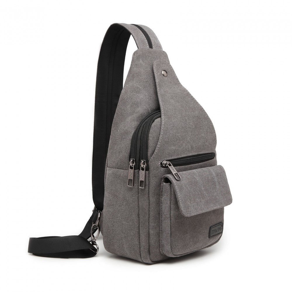 Světle šedý pánský textilní sportovní batoh přes rameno Ismael