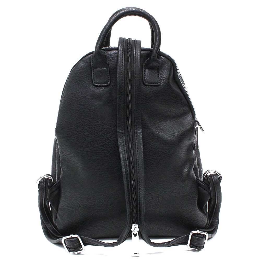 Černý moderní zipový dámský batoh Mabella