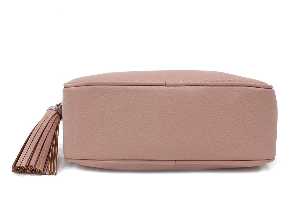 Růžová dvouzipová dámská crossbody kabelka Gabrielle