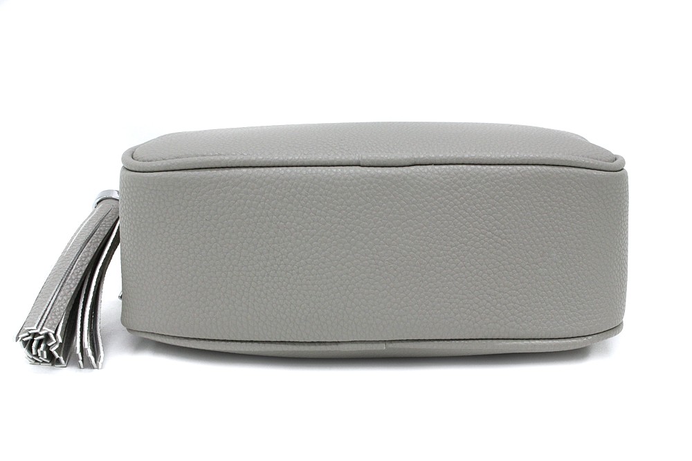 Šedá dvouzipová dámská crossbody kabelka Gabrielle