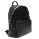Černý větší moderní zipový batoh s kapsou Zibiah