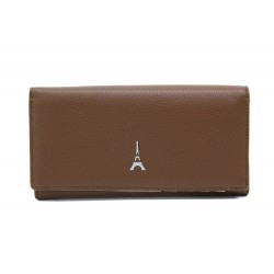 Tmavě hnědá klopnová dámská peněženka s rámem Reina