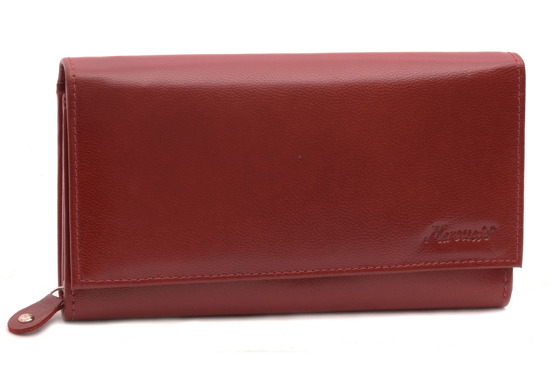 Tmavě červená klopnová elegantní dámská peněženka Makayla