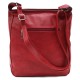 Tmavě červená dámská módní zipová kabelka Diahann