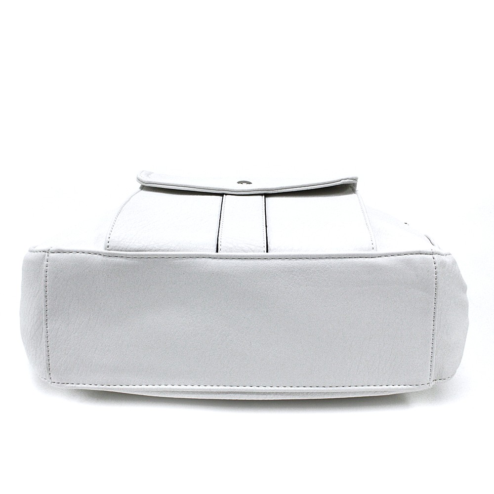 Bílá dámská módní zipová kabelka Diahann