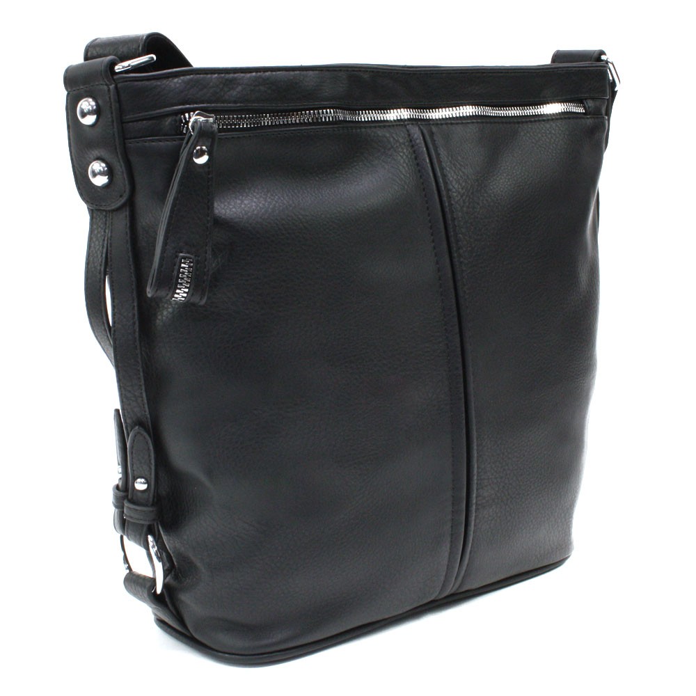 Černá velká moderní crossbody kabelka Ulbiel