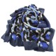 Modrý dámský teplý šátek se zvířecím vzorem Bryn