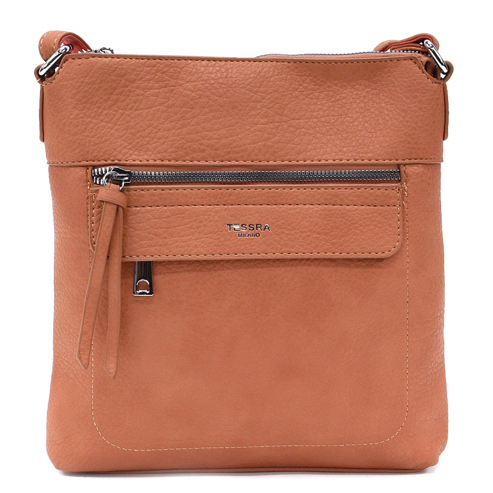 Béžová zipová dámská crossbody kabelka Ariane