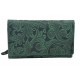 Tmavě zelená zipová dámská střední peněženka s klopnou Hartley