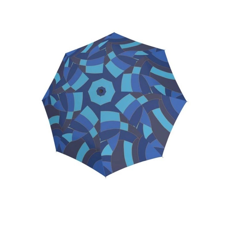 Modrý skládací plně automatický dámský deštník Abital