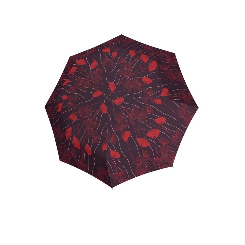 Červenofialový skládací plně automatický saténový dámský deštník Giuliana