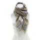Béžový dámský módní šátek se stříbrným pruhem Vedette