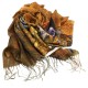 Hnědý barevný dámský šátek s motivem Klimt La Verne