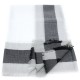 Černobílý dámský šátek s pruhem Calanthe