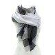 Černobílý dámský šátek s pruhem Calanthe