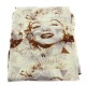 Béžovohnědý dámský tunelový šátek s motivem Marilyn