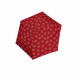 Červený mechanický skládací dámský deštník se vzorem Brynn