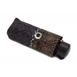 Černý mechanický skládací dámský deštník se vzorem Allison