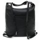 Černá velká dámská zipová kabelka v kombinaci batohu Coretta