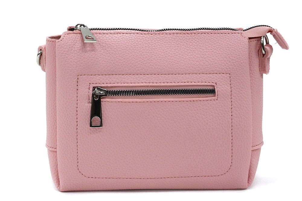 Růžová zipová crossbody dámská kabelka Joyanna