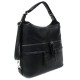 Černá dámská kabelka s kombinací batohu Lucille