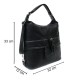 Černá dámská kabelka s kombinací batohu Lucille