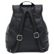 Černý dámský klopnový batoh s přední kapsou Adreea