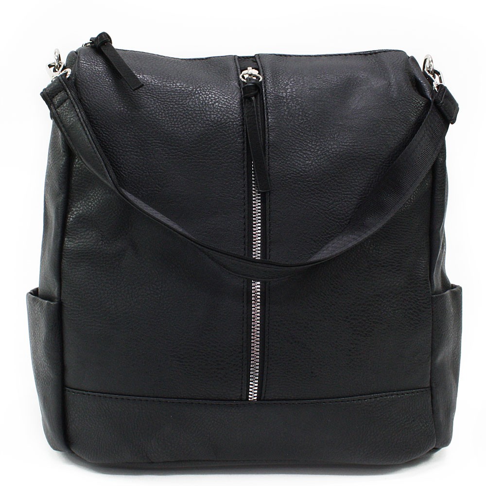 Černý stylový moderní dámský batoh/kabelka Jacinthe