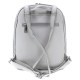 Světle šedý stylový dámský zipový batoh/kabelka Alexis