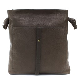 Tmavě hnědá dámská zipová kabelka do ruky i přes rameno Joelle