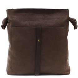 Kávově hnědá dámská zipová kabelka do ruky i přes rameno Joelle