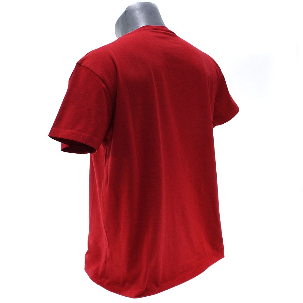 Tmavě červené pánské tričko s kulatým výstřihem Keenan