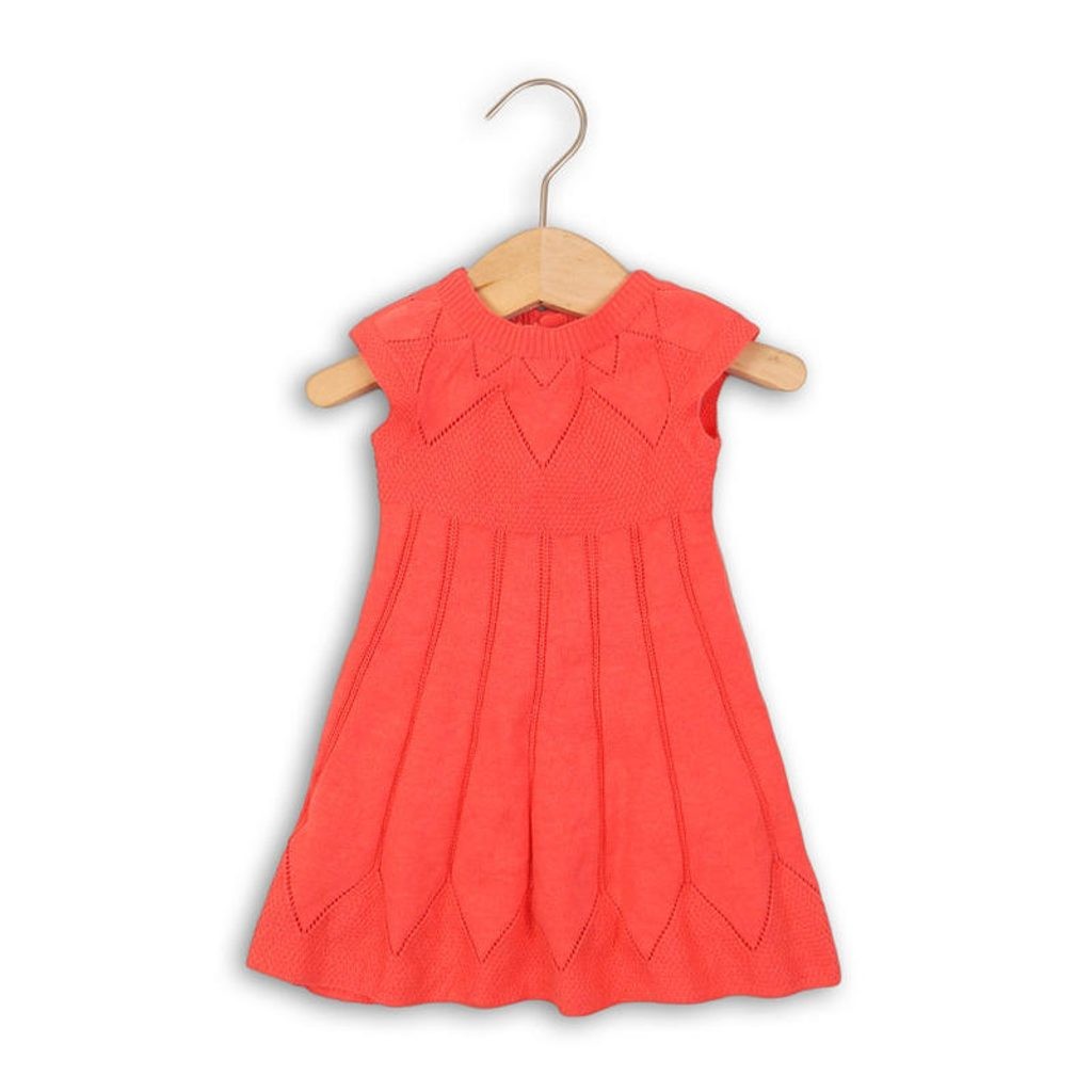 Červené dívčí úpletové šaty Anselm, Velikost 80/86