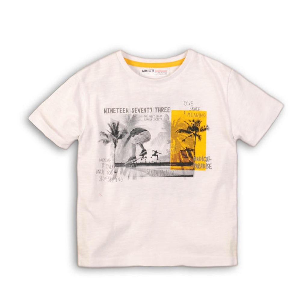 Bílé chlapecké tričko s krátkým rukávem Braden - velikost 98 až 128