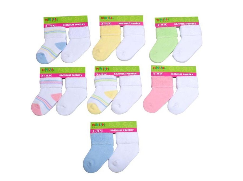 Kojenecké ponožky froté Laurence 12 - 18 měsíců - 14 párů