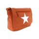 Oranžová látková crossbody taška s hvězdou Jeremiah