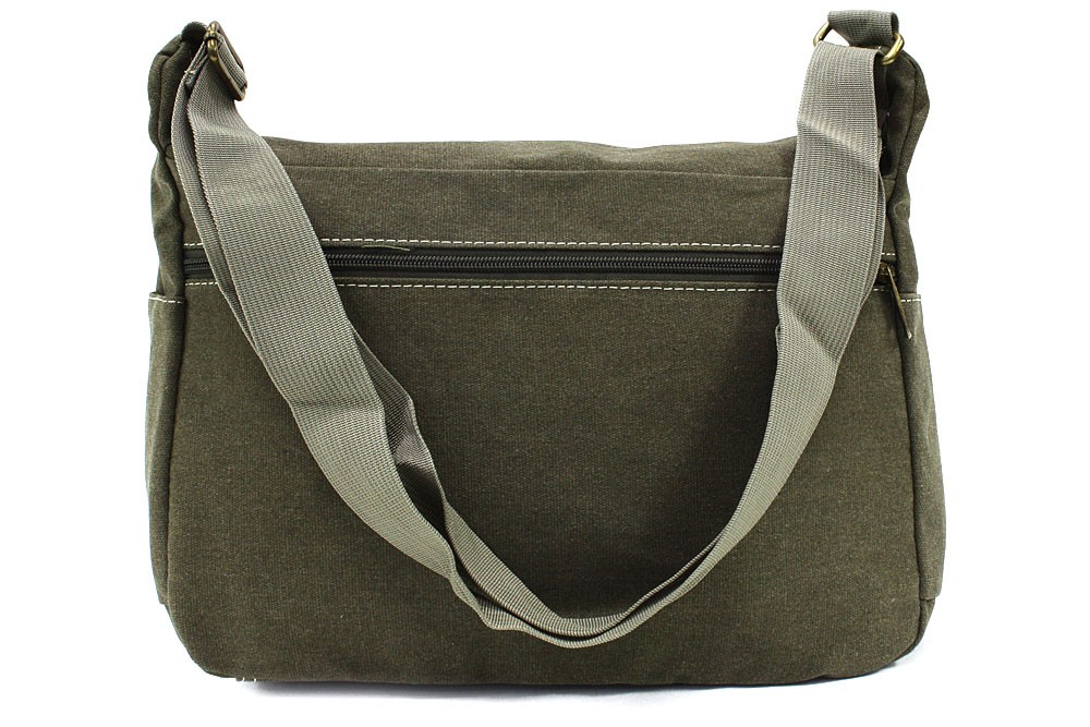 Zelenohnědá pánská látková crossbody taška Jionni