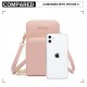 Světle růžová zipová crossbody dámská kabelka Jineen