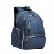 Modrý multifunkční mateřský praktický batoh s puntíky Babiel