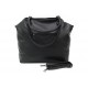 Černá velká trendy dámská zipová kabelka Charity