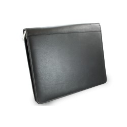 Černá manažerská zipová spisovka z pravé kůže Levi